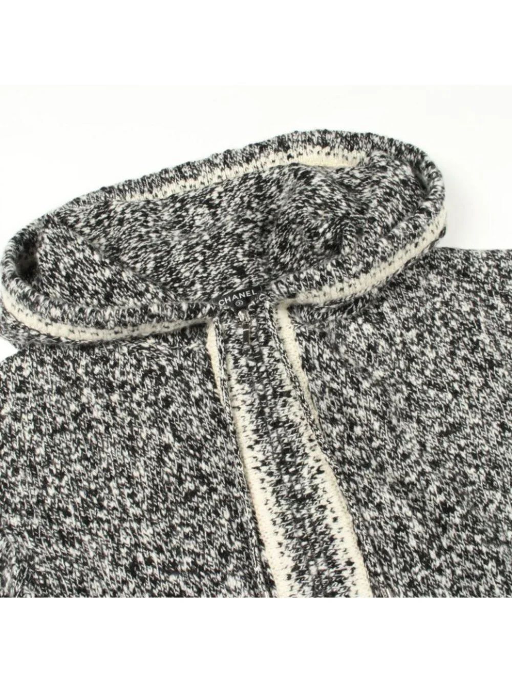 Chanel Hoodie Knit Black Cashmere